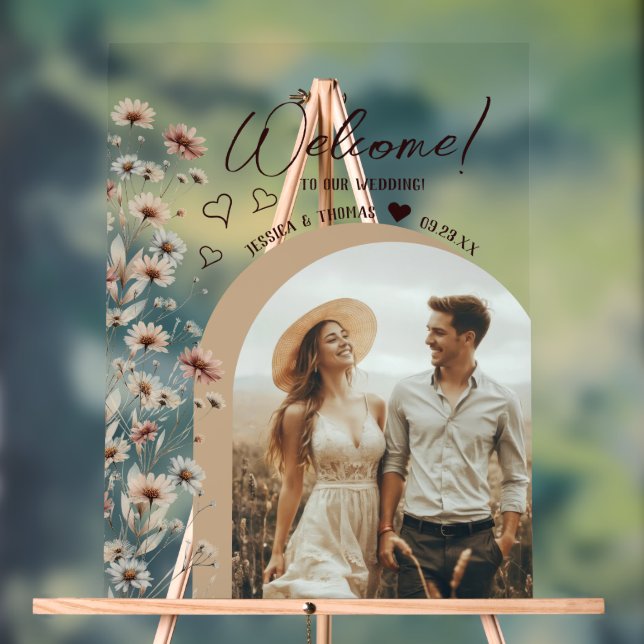 Boho Fleur sauvage Photo Arch Mariage Welcome Clea (Neutre)