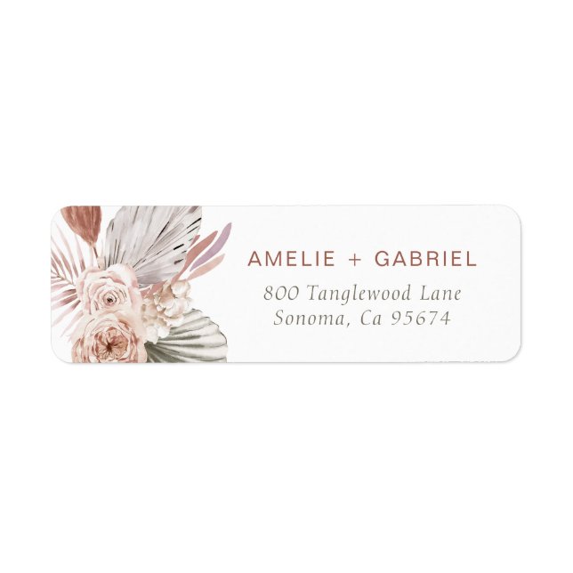 Boho Fleurs d'automne Foliage Couple (Devant)