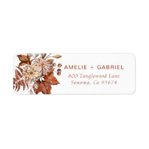 Boho Fleurs d'automne Foliage Couple