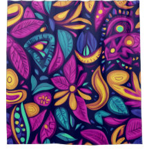 Boho Floral Abstract colourful 1
