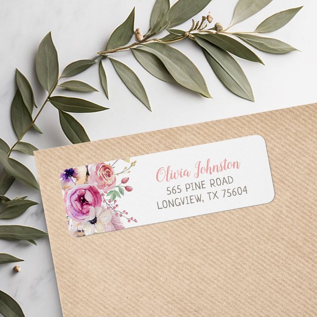 Boho Floral Adresse de retour (Créateur téléchargé)