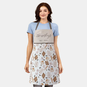 Boho Floral All-Over Print Apron