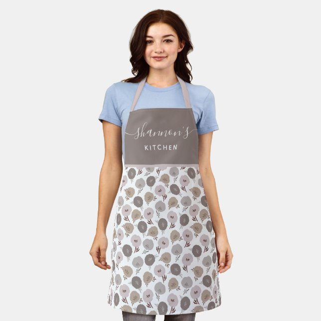 Boho Floral All-Over Print Apron (Worn)