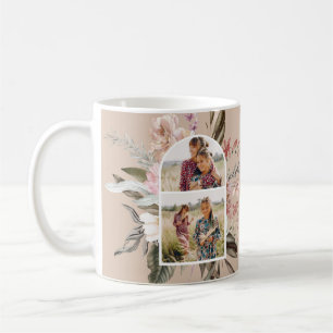 Boho Floral and Greenery Photo Coffee Mug