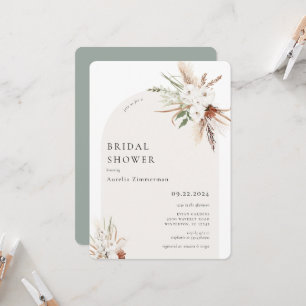 Boho Floral Arch Invitation de la douche nuptiale