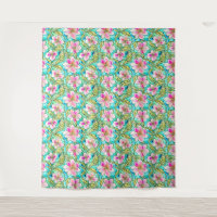 Boho Floral Art Nouveau Watercolor Repeat Pattern