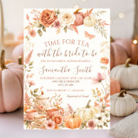 Boho Floral Autumn Time for Tea with the Bride