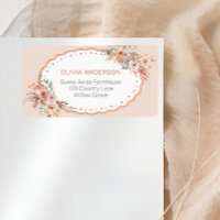 Boho Floral Baby Shower Return Address