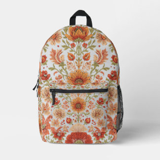 Boho Floral Backpac Printed Backpack