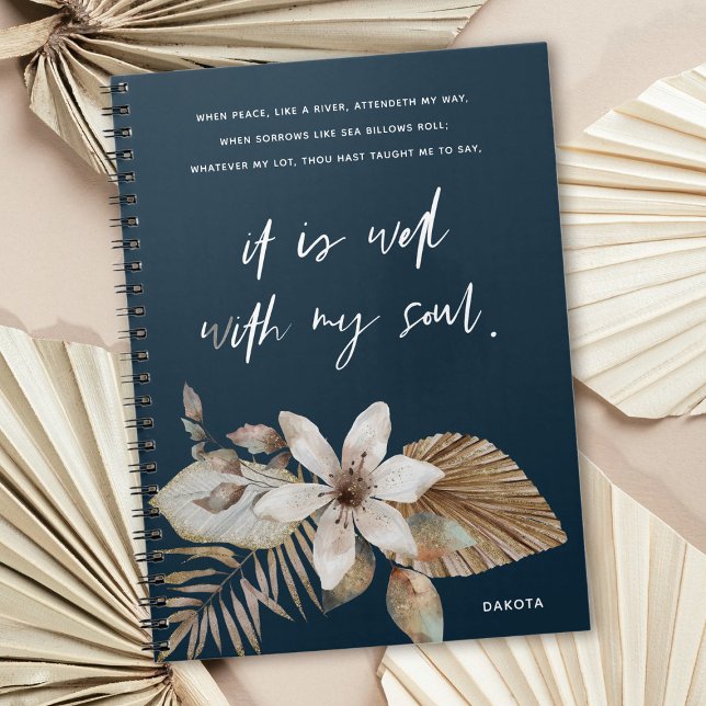 Boho Floral Bien Avec Mon Soul Journal De Prière (Créateur téléchargé)