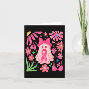 Boho Floral Breast Cancer In October We Wear Pink  Card