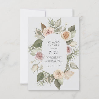 Boho Floral Bridal Shower Invitation