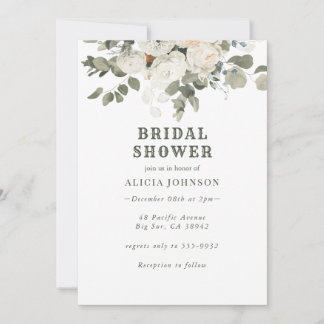 Boho Floral Bridal Shower  Invitation
