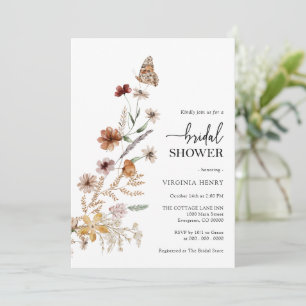 Boho Floral Bridal Shower Invitation