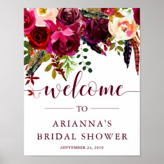 Boho Floral | Bridal Shower Welcome Sign