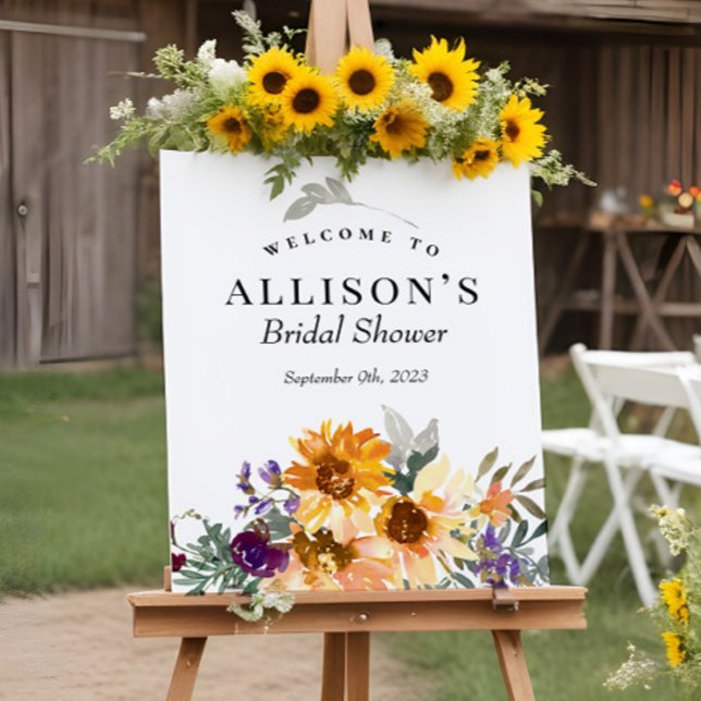 Boho Floral Bridal Shower Welcome Sign (Creator Uploaded)