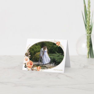 Boho Floral Burnt Orange Amour et Merci Mariage