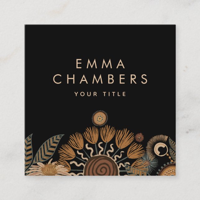 Boho Floral Business Card (Front)