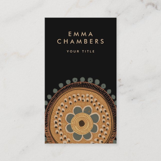 Boho Floral Business Card (Front)