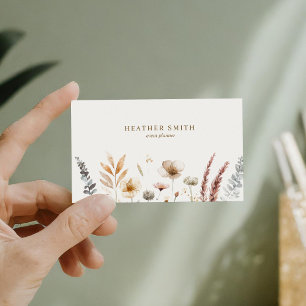 Boho Floral Carte de visite