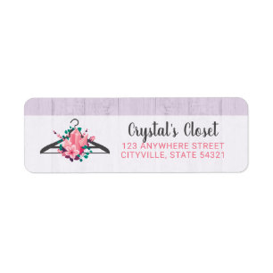 Boho Floral Clothes Hanger Boutique Return Address