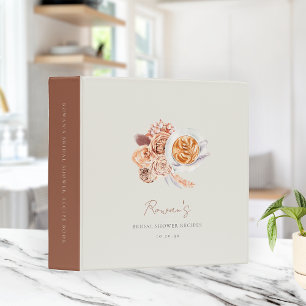 Boho Floral Coffee Bridal Shower Recipe Binder