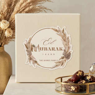 Boho Floral Eid Mubarak Sticker