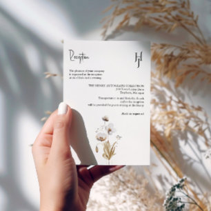 Boho Floral Enclosure Card – Wedding Details