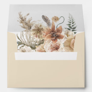 Boho Floral Enveloppe de mariage personnalisée