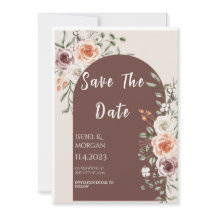 Boho Floral Fête Wedding Invitation Card