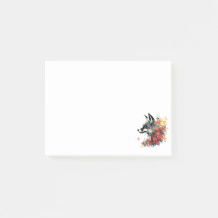 Boho Floral Fox Wildlife Nature Post-it Notes