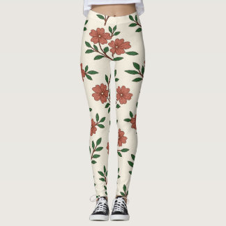 Boho Floral Garden  Leggings