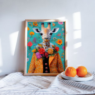 Boho Floral Giraffe Furniture Decoupage Tissue Paper