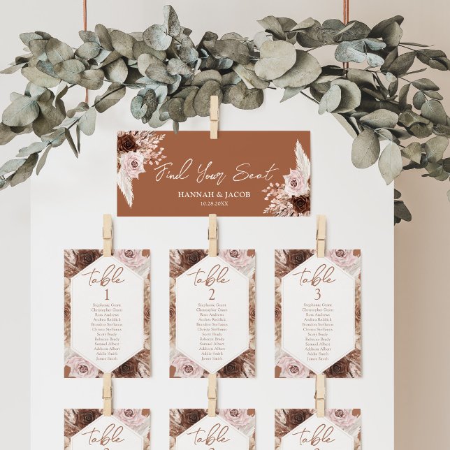 Boho Floral Hanging Seating Chart Welcome Header (Creator Uploaded)