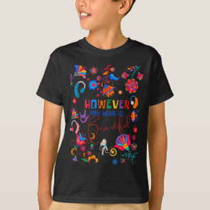 Boho Floral However You Hear Is Beautiful Asl Deaf T-Shirt
