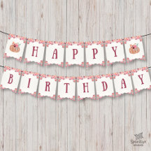 Boho Floral Little Pumpkin Birthday Bunting Banner