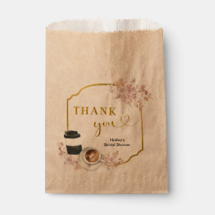 Boho Floral Love is Brewing Coffee Favour Bag
