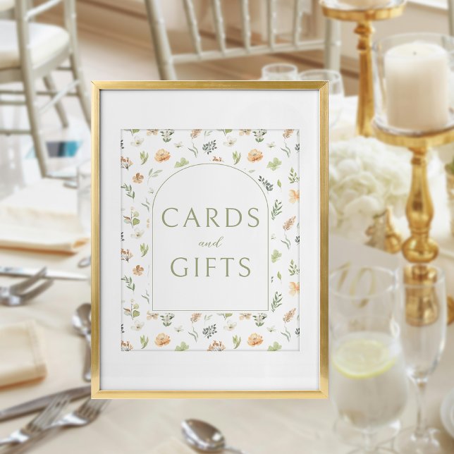 Boho floral mariage cartes et affiche de cadeaux (Créateur téléchargé)
