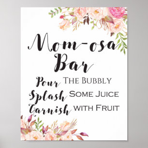 Boho floral MOM-osa bar Sign
