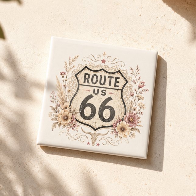 Boho Floral Mother Road Keepsake Magnet (Creator Uploaded)