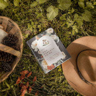 Boho Floral Musroom   Baby shower Livre d'invité