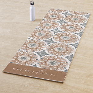 Boho Floral Personalized Yoga Mat