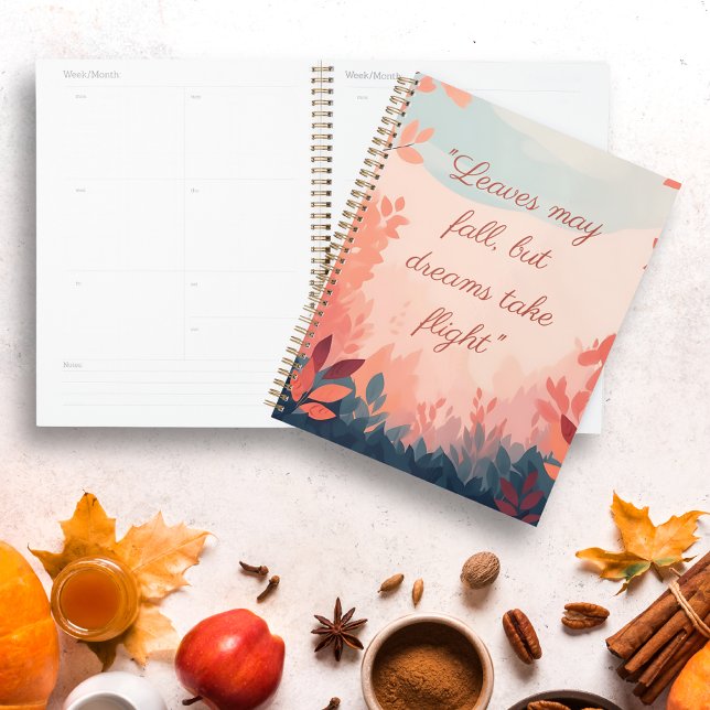 Boho Floral Pink Autumn personalized Planner (Boho Floral Pink Autumn personalized Planner)