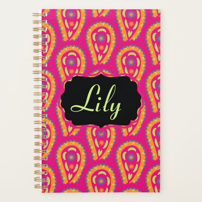 Boho Floral Pink Motif Planner (Front)
