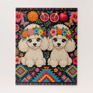 Boho Floral Poodle Puzzle