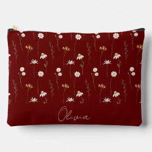 Boho Floral Rainbow Accessory Pouch