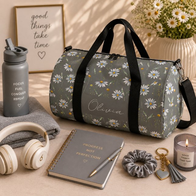 Boho Floral Rainbow Duffle Bag (Creator Uploaded)
