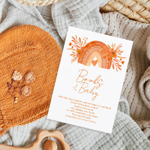Boho floral rainbow orange bring a book enclosure card