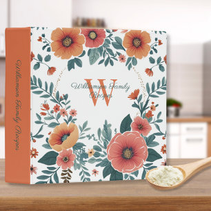 Boho Floral Recipe  Binder