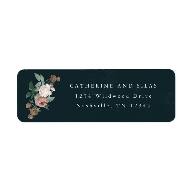 Boho floral Return Adresse Label (Devant)